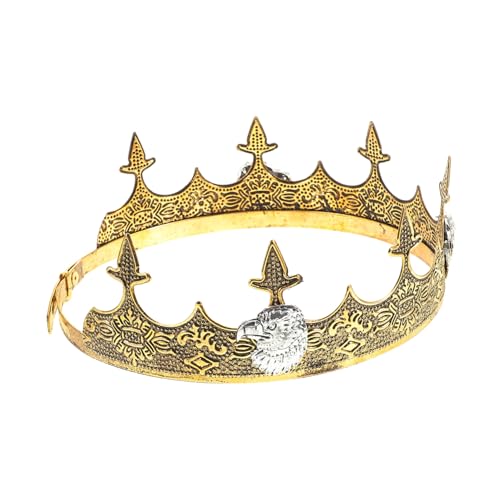 BESTYASH Königskrone Für Erwachsene Legierung Retro-design Cosplay-krone Geburtstagskronen Prinzenkrone Für Männer Verkleidungskrone Party-krone Kopfschmuck Für Hochzeit von BESTYASH