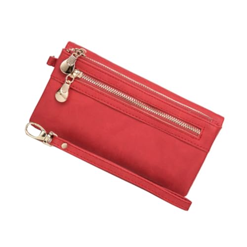 BESTYASH Pu-Leder Vintage Handtasche Für Frauen Roter Geldbeutel Mit Snap-Verschluss Multifunktionale Brieftasche Für Schule Arbeit Und Freizeit von BESTYASH