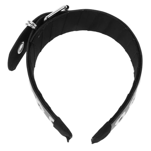BESTYASH Punk Rock Haarband Aus Pu-leder Mit Nieten Und Metallbeschlägen Handgefertigtes Stirnband Für Damen Perfektes Accessoire Für Gothic Und Alternative Looks von BESTYASH