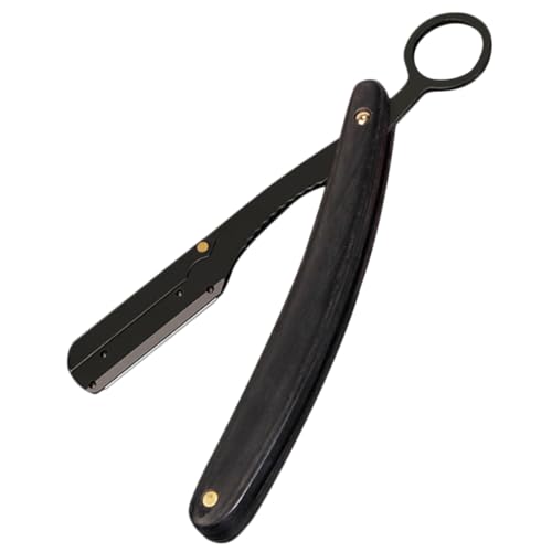 BESTYASH Holz Bart Rasierer Manuelle Rasiermesser für Herren Vintage Rasierer mit Holzgriff Rasierzubehör für Bartstyling Tool für Sanfte von BESTYASH