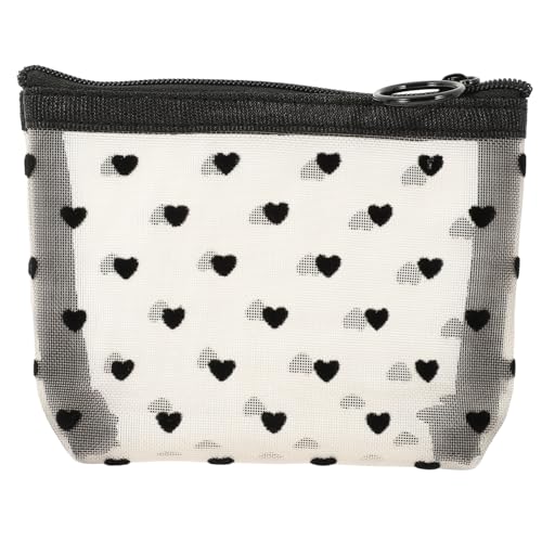 BESTYASH Reise-Organizer Mit Herzmuster Transparente Kosmetiktasche Tragbare Make-up-Tasche Für Outdoor-einsätze Kompakter Reise-veranstalter Für Täglichen Gebrauch Wiederverwendbare Aufbew von BESTYASH