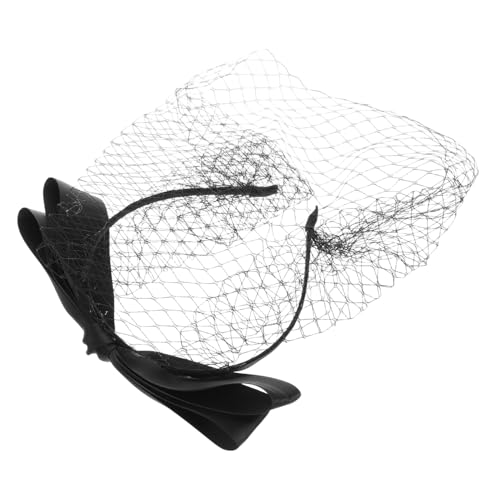 BESTYASH Retro Fascinator Mit Schleier Und Schleife Für Haarschmuck-accessoire Für Hochzeiten Bälle Teepartys Und Trauerfeiern Schwarze Kopfbedeckung Mit Atmungsaktivem Netzstoff von BESTYASH