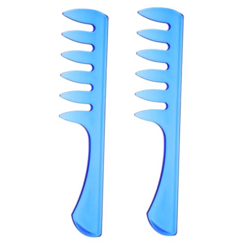 BESTYASH 2stücke Retro Breiter Zahnhaarkamm Für Männer Für Friseure Und Haarstyling Aus Robustem Kunststoff Für Dickes Oder Lockiges Haar Professionelles Friseurwerkzeug von BESTYASH