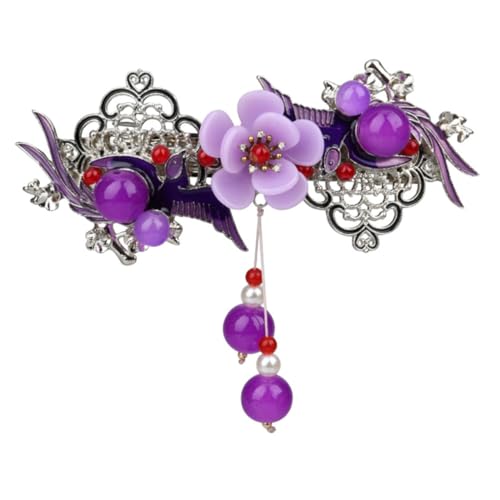 BESTYASH Retro Strass Blumenhaarclip Haarspange Für Frauen Dangle Anhänger Eleganter Haarschmuck Für Dutt Und Hochsteckfrisuren Leicht Und Kompakt Geeignet Für Partys Und Alltag von BESTYASH