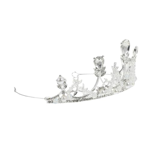 BESTYASH Retro Strasskrone Tiara für Mädchen Silber Barock Geburtstagskrone Braut Haarschmuck Party Diadem Hochzeit Accessoire von BESTYASH