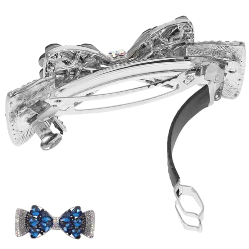 BESTYASH Rhinestone Haarklammer für Dickes Haar Metall Haarschleife mit Funkelnden Strasssteinen Großer Halter für Damen Eleganter Knoten Haarspange Modisches Styling Zubehör von BESTYASH