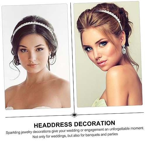 BESTYASH Rhinestone Haarschmuck Braut Haarreif Silber Hochzeit Stirnband Brautschmuck Glänzendes Diadem für Brautjungfern und Festliche Anlässe von BESTYASH