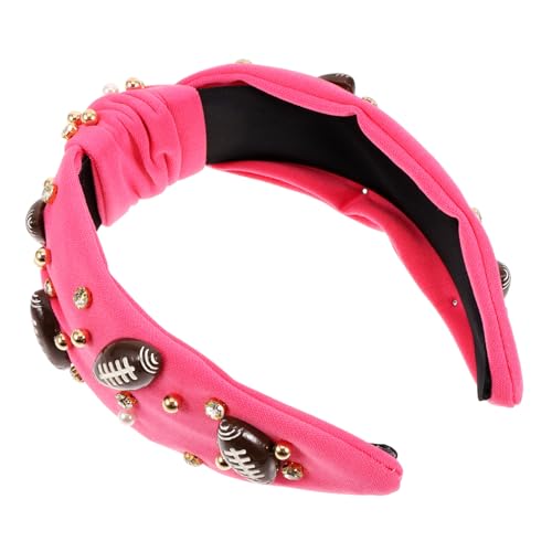 BESTYASH Knotted Headband Damen Modisches Sport-haarband Mit Breitem Rand Stilvolles Elastisches Stirnband Für Sport Fitness Und Besondere Anlässe Trendiges Haarschmuck-accessoire Rosarot von BESTYASH