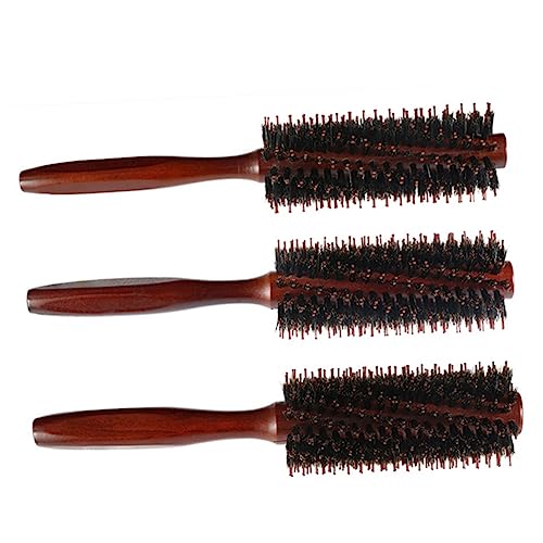 BESTYASH Runde Haarbürste aus Holzgriff für Lockiges Haar Ergonomisch Entwirrend für Damen Styling Tool von BESTYASH