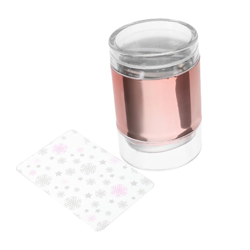BESTYASH Satz Nagelstempel Französischer Maniküre-stempel Stampfer Für Nägel Maniküre-vorlage Nagelprägeplatte Nagellackstamper Nagelabdruckstempel Nagelstamper Rose Gold Plastik von BESTYASH