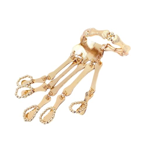 Bestyash Kreative Skelett Ghost Claw Armband Aus Metall FüR Frauen Einzigartiger Gothic Schmuck FüR Partys Und Feiertage 12.5 X 4.6 X 1 Cm von BESTYASH