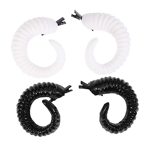 BESTYASH Schafshörner Haarspangen Horn Clips Schafshorn Haarnadel Cosplay Kopfbedeckung Halloween Haarnadel Schafshörner Haarspangen von BESTYASH