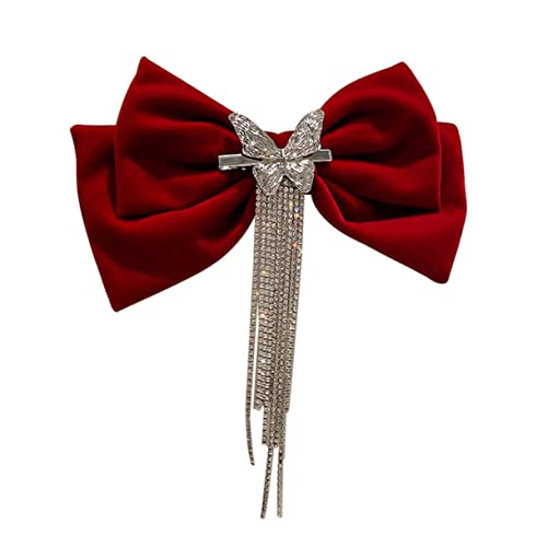 BESTYASH Schleife Haarspangen Mit Zarter Quaste Rutschfeste Haarspange Für Mädchen Für Partys Zeremonien Und Alltag Hochwertige Verarbeitung von BESTYASH