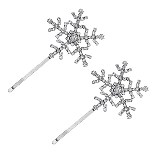 BESTYASH Schneeflocken Haarschmuck Silber Haarspangen Bobby Pin Damen Barrette für Hochzeit Party Alltag Eleganter Kopfschmuck Komfortabel und Schonend für Haare von BESTYASH