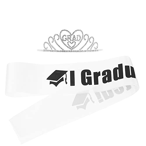 BESTYASH Senior Sashes Abschluss-scherpe Mit Glitzerkrone Für Frauen Für Abschlussfeiern Foto-requisiten Und Unvergessliche Erinnerungen von BESTYASH