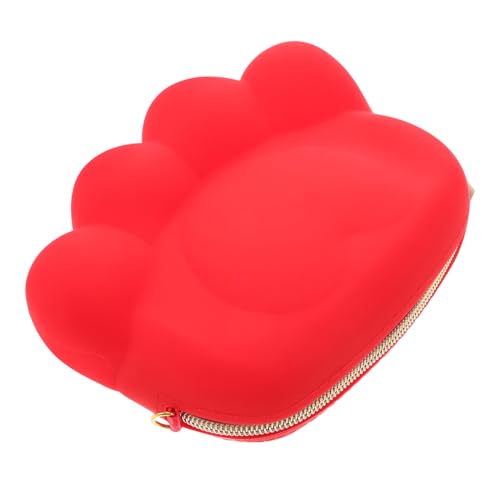BESTYASH Silikon Münzbörse Kleine Katzenpfote Geldbeutel Vielseitig Tragbar Schultertasche Crossbody Damen Kleingeld Aufbewahrungstasche Alltag von BESTYASH