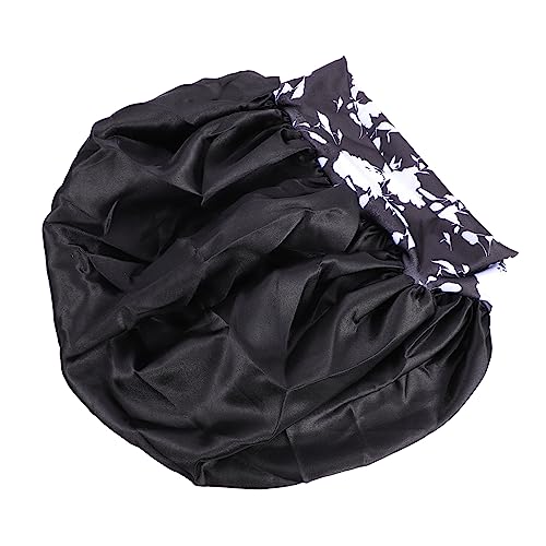 BESTYASH Silk Feel Elastische Schlafhaube für Großes Blumenmuster Multifunktionale Duschhaube Bademütze zum Schutz von Haaren und Kissen von BESTYASH