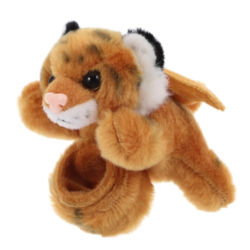 BESTYASH Slap Circle-armbänder Mit Tiger-plüschtier Weichem Stofftier-slap-armband Tigerpuppe Kinderspielzeug Dschungeltiere-partyzubehör von BESTYASH
