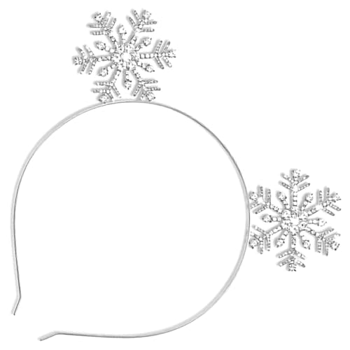 BESTYASH Snowflake -Kopfband -Kopfschmuck Haarschmuck mit Schneeflocken Schneeflocken-Stirnband für Damen Noel Dekorate Weihnachtskopfschmuck Weihnachtsstirnbänder für frauen Legierung Weiß von BESTYASH
