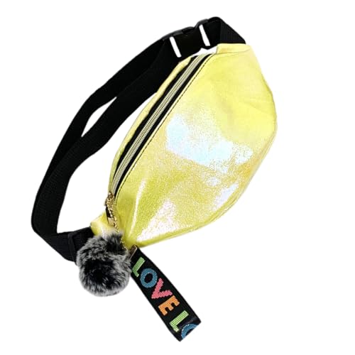 BESTYASH Holografische Bauchtasche Damen PU Gürteltasche mit Glänzendem Reißverschluss Verstellbare Sport Hüfttasche für Reisen Laufen Outdoor und Partys von BESTYASH