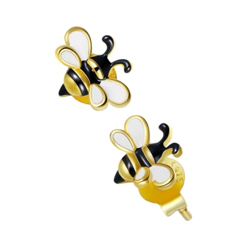 BESTYASH Sterling Silber Bienenohrringe Damen Mädchen Honig Bienen Schmuck Hohlschmuck Elegant Attraktiv Geschenkidee für Geburtstag Valentinstag Weihnachten von BESTYASH