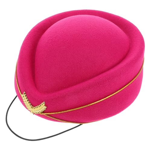 BESTYASH Stewardess-kappe Flugkleid Damen-baskenmütze Modischer Hut Für Bühnenparty-accessoires von BESTYASH