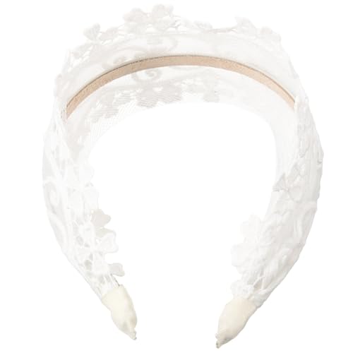 BESTYASH Stirnband Mit Breiter Krempe Spitzenhaarreifen Mädchen Blumenstirnband Aus Spitze Süße Haarreifen Vintage Kopfbedeckung Stirnband Für Frauen Blumen- Party Stoff von BESTYASH