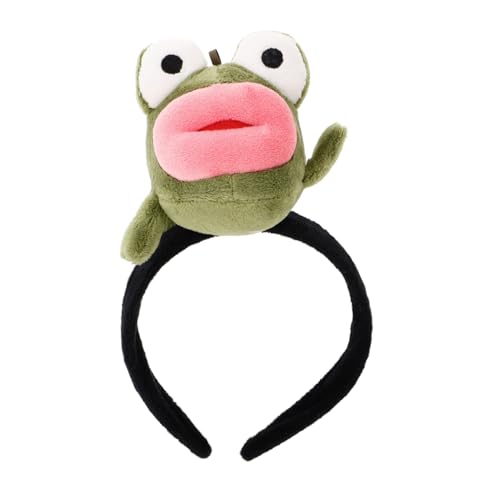BESTYASH Stirnband Mit Großem Mundfrosch Für Lustiges Haarband Lustiger Frosch Kind Frosch-gastgeschenke Karikatur Zubehör Party Mädchen Frosch Cosplay Prop Rosa Stoff von BESTYASH