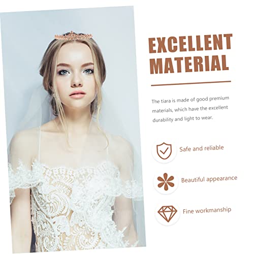 BESTYASH Strass Braut Haarreif mit Design Eleganter Haarschmuck für Hochzeit Brautjungfern und Blumenmädchen Roségold Haarschmuck Funkelnde Bridal Headpiece für Festliche Anlässe von BESTYASH