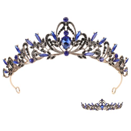 BESTYASH Strass-Krone Braut- Tiara Party Rezeption Stirnband Hochzeit Brautkopfbedeckung Krone für Frauen Brautkrone Braut Hochzeitskrone hochzeit kopfschmuck Strasssteine von BESTYASH