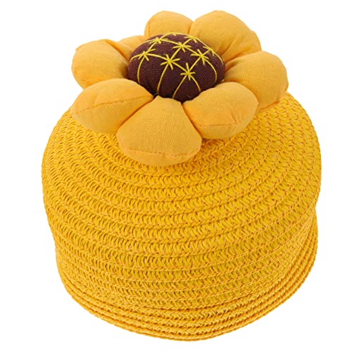 BESTYASH Strohtasche Handgewebt Geflochten Sommer Stil Geflochtene Quaste Kleine Strohtasche Strohtasche Mädchen Handtasche Gekreuztes Rattan Strandgeflecht Golden von BESTYASH