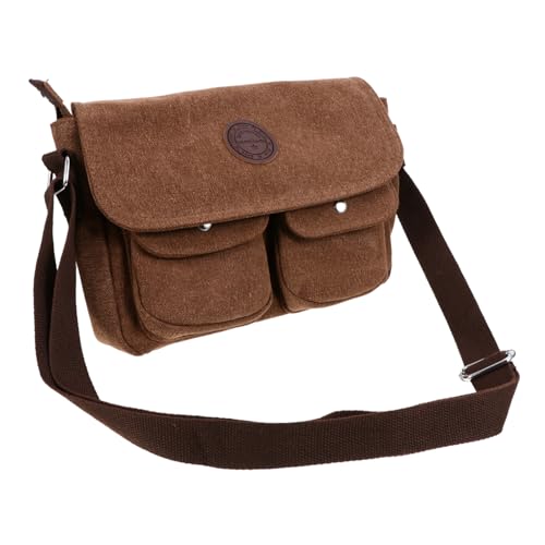 BESTYASH Stylische Herren Schultertasche Vintage Canvas Umhängetasche Leichtgewicht Tragbar Retro Freizeit Reise Bag von BESTYASH