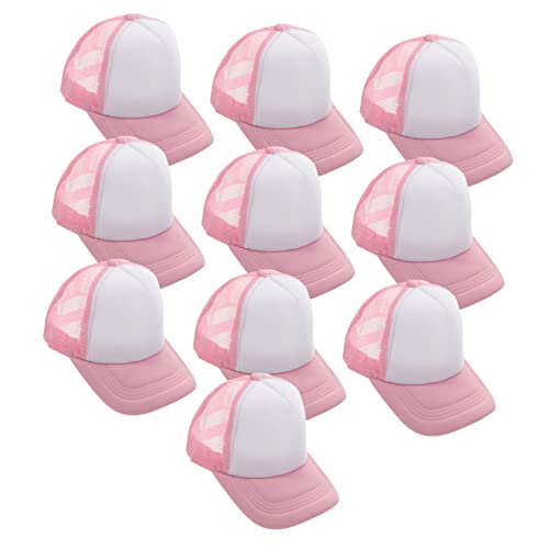 BESTYASH Sublimationshüte Blanko Baseballkappen Mesh Design 10 Stück Polyesternetzgewebe Selbstgemacht Wärmeübertragung Outdoor Unisex Trucker Mützen für Herren von BESTYASH