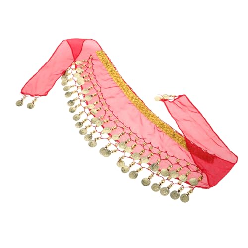 BESTYASH Taillenkette Für Mädchen – Pailletten-accessoire Roter Gürtel Mit Hüfttuch Für Tanzauftritte Von Kindern 1pcs von BESTYASH
