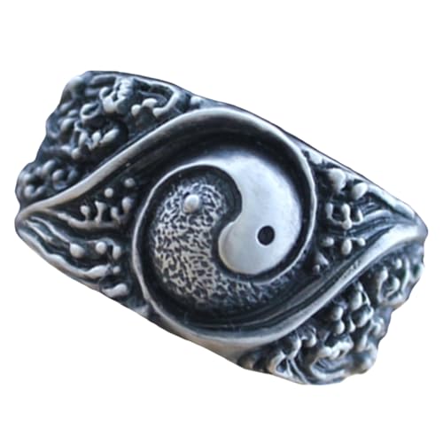 BESTYASH Taoismus Ring Kupfer Damen Herren Schmuck Chinesisches Design Feng Shui Symbol Kleiner Modischer Statement ring für Alltag und Party BESTYASH Taoismus Ring Kupfer Damen Herren Schmuck Chinesisches Design Feng Shui Symbol Kleiner Modischer Statement ring für Alltag und Party von BESTYASH