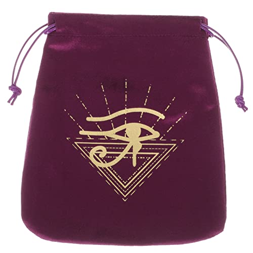 BESTYASH Stofftaschen Tarot Stofftasche Brillenetui Schmuckbeutel Mit Kordelzug Kartenbeutel Mit Kordelzug Geldbörse Würfelbeutel Geschenkbeutel Mit Kordelzug Geschenktüte Für Mädchen 4x6 Violett von BESTYASH
