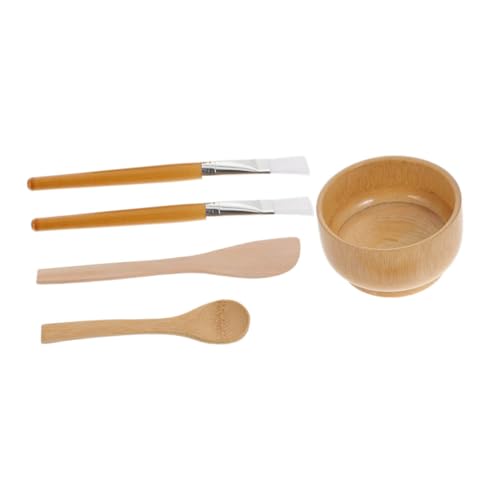 BESTYASH Teiliges DIY Gesichtsmasken set aus Hochwertigem mit Rührschüssel Zwei Pinseln Spatel und Löffel Stabil Flexibel Leicht zu Reinigen für Zuhause und Beauty salon von BESTYASH