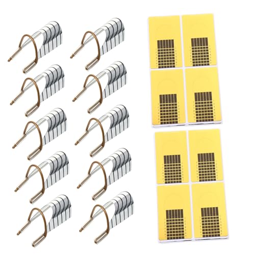 BESTYASH Teiliges Nagelverlängerungs Papier nail Forms und Aluminium nagel tipps Wiederverwendbar Modisches Design Geeignet für Acryl UV gel nägel Einfach Anzuwenden Entfernen von BESTYASH