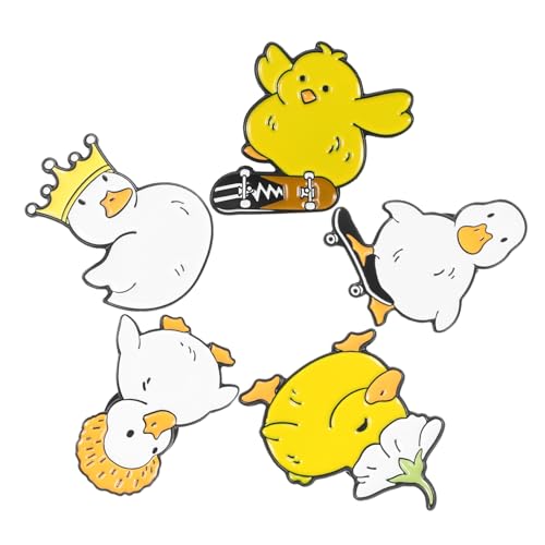 BESTYASH Teiliges Niedliches Enten broschen Langlebiger Bunte Cartoon anstecknadeln als Modische Abzeichen für Kleidung Taschen Hüte Leichter Auffälliger Tier schmuck von BESTYASH