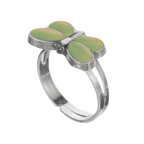 BESTYASH Temperatursensorring Für Stimmung Schmuck Für Mädchen Libellenring Ringschmuck Mädchen Kostümschmuckringe Mädchen Klingeln Jugendlich Mädchen Ringe Gefühlsring Zinklegierung von BESTYASH