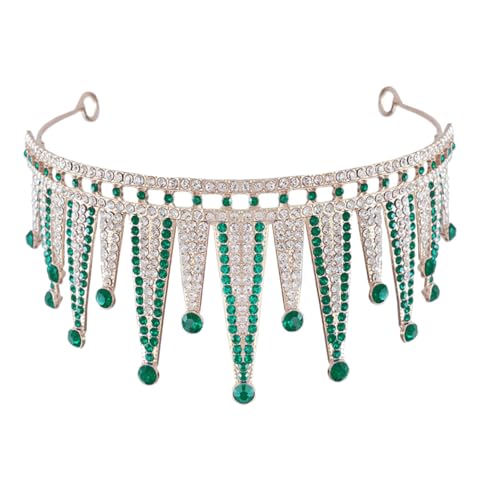 BESTYASH Tiaras für Frauen Kronen Quinceanera Brautkrone für die Hochzeit Heimkehr Hochzeit-Braut-Krone Oh Hochzeitsbrautkrone Cosplay-Zubehör Brautkrone jäten Strass Grün BESTYASH Tiaras für Frauen Kronen Quinceanera Brautkrone für die Hochzeit Heimkehr Hochzeit-Braut-Krone Oh Hochzeitsbrautkrone Cosplay-Zubehör Brautkrone jäten Strass Grün von BESTYASH