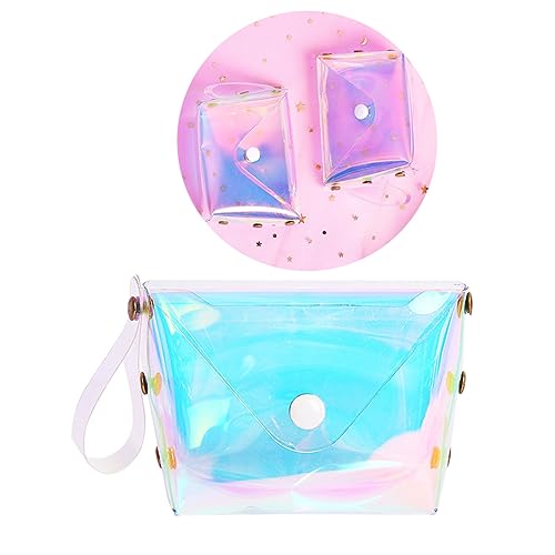 BESTYASH Transparente Geldbörse Mit USB-Kabel Und Münztasche Kleine wasserdichte Aufbewahrung Für Kopfhörer Und Wechselgeld Für Damen Und Unterwegs von BESTYASH