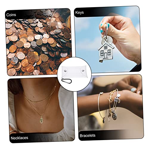 BESTYASH Transparente Münztasche Kleine Tragbare Geldbörse für Damen mit Vielseitigem Aufbewahrungsfach für Lippenbalsam Schlüssel Karten und Ohrhörer Robust und Stilvoll für Reise und von BESTYASH