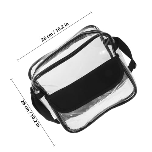 BESTYASH Transparente PVC Umhängetasche Damen Verstellbar Langlebig Crossbody Bag für Outdoor Reisen Sportstadion Geeignet Kleine Klare Tasche von BESTYASH