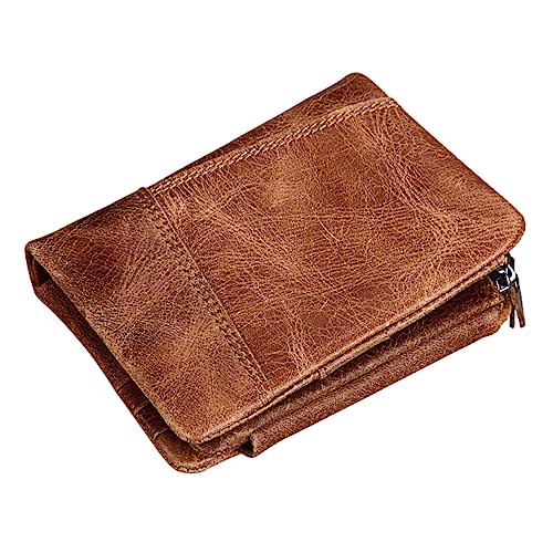 BESTYASH Geldbörse Für Herren Dreifach Gefaltet Mit Reißverschluss Kartenfächer Und Münzeinsatz Praktisch Für Kreditkarten Ausweise Und Bargeld von BESTYASH
