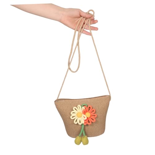 BESTYASH Umhängetasche Mädchen Geldbörse Mädchentasche Mini Schultertasche Spielgeldbörse Für Kleine Süße Kindertasche Kinderklappe Crossbody Bag Kindergeldbörse Beige von BESTYASH