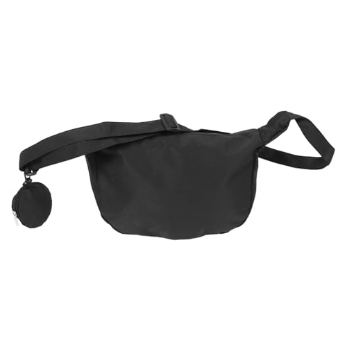 BESTYASH Unisex Canvas Crossbody Bag Japanisches Design Verstellbarer Schultergurt Kleine Messenger Tasche Für Studenten Alltag Reise Schwarz von BESTYASH