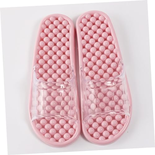 BESTYASH Unisex Massage Badeschuhe PVC Rutschfest Duschslipper Offene Zehen Badslipper für Damen Herren Nordic von BESTYASH