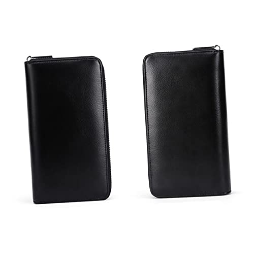 BESTYASH Anti-diebstahl Geldbörse Aus Rindsleder Multifunktionale Reißverschluss-Clutch Kartenhalter Mit Großer Kapazität Für Herren Und Damen Schwarz BESTYASH Anti-diebstahl Geldbörse Aus Rindsleder Multifunktionale Reißverschluss-Clutch Kartenhalter Mit Großer Kapazität Für Herren Und Damen Schwarz von BESTYASH