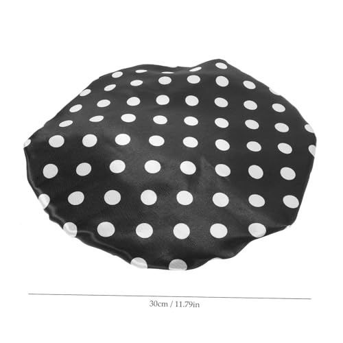 BESTYASH Verstellbare Große Wasserdichte Duschhaube für Frauen Elastischer Haar schutz gegen Feuchtigkeit und Frizz Wiederverwendbar mit Süßem Punktmuster für Langes Haar Beim Duschen und von BESTYASH